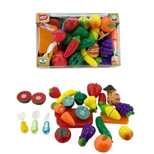 Eğitici Oyuncak URT007-KUTU-3 41 PCS KESİLEBİLEN MEYVE SEBZE MANAV