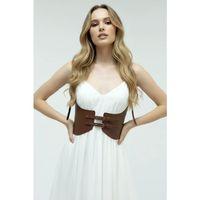 Taba Renk Kalın Kadın Kemeri, Deri Kemer Harness - Brf605