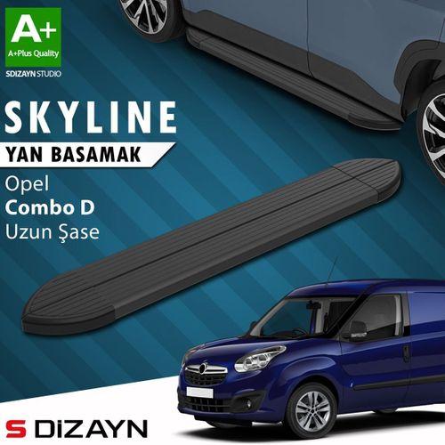 S-Dizayn Opel Combo D Uzun Şase Skyline Siyah Yan Basamak 223 Cm 2011-2015 A+ Kalite
