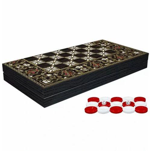 Klasik Sedef İşlemeli Tavla Model 2