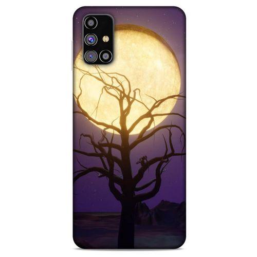 Samsung Galaxy M31s Uyumlu Kılıf Mor Delisi (7) Telefon Kılıfı Ay Ağaç