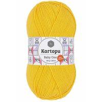 1 Adet Baby One Tüylenmeyen El Örgü İpi Yünü Sarı K154