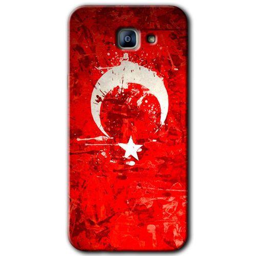Galaxy A8 2016 Kılıf HD Desen Baskılı Arka Kapak - Albayrak 2 + Kırılmaz Cam