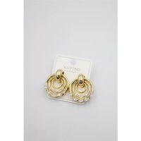 Taşlı Halkalı Küpe - Altın