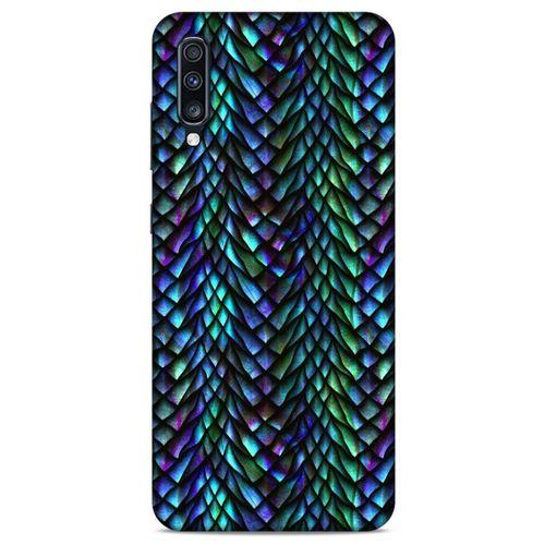 Samsung Galaxy A70s Kılıf Dragons (1) Kılıfı Ejderha Pulları Rainbow