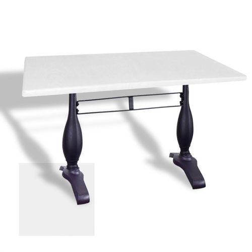Dockers Çipa 3011 Döküm Ayak Masa 70x120 cm - (Werzalit, Wermodin ve Allzalit Tabla) - Beyaz