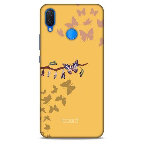 Huawei Psmart 2019 Kılıf Kelebek Etkisi (46) Core Armor Kılıf Yeşil Sarı
