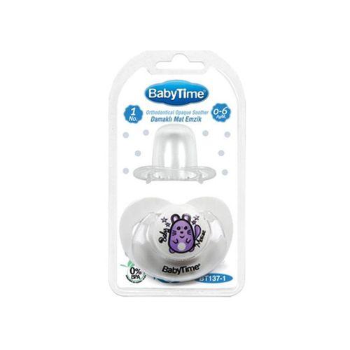 Babytime BT137-1 Damaklı 0-6 Ay Mat Emzik - Beyaz