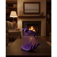 3d El İnsan Figürü Mor Modern Sanatsal Dekoratif Biblo 12x18 Cm