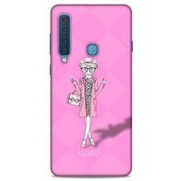 Samsung Galaxy A9 2018 Kılıf FunnyMaX (21) Koruyucu Kapak Şeker Pembe Kedi