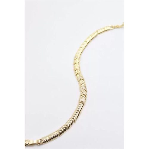 Taşlı Xuping Bileklik - Altın