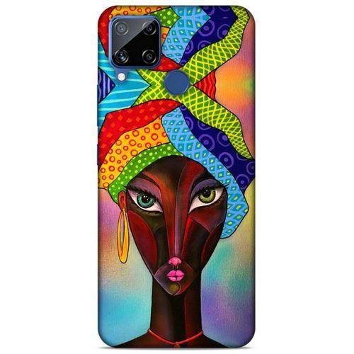 Lopard Oppo Realme C15 Uyumlu Kılıf Sürreal Yüzler ♀ (46) Core Armor Kılıf Desenli