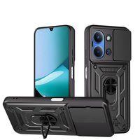 Xiaomi Redmi 15C Kılıf Magnetik Standlı Kamera Korumalı Zore Sürgülü Vega Kapak