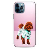 Apple iPhone 12 Pro Max Kılıf Köpek Kıyafetleri (33) Hybrid Kılıf Poodle Pijama
