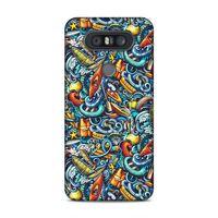 LG Q60 Kılıf Deniz Sporlari Doodle Arka Kapak Silikon Koruma Full Koruyucu