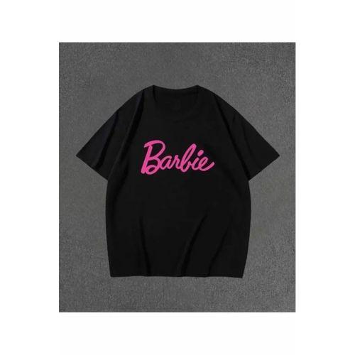 Baskılı Oversize T-shirt - Siyah
