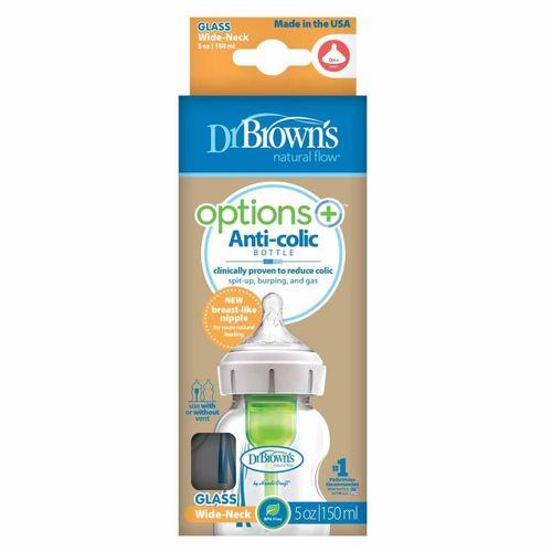 Dr Brown's Geniş Ağız Cam Biberon 150ml (Yeni)