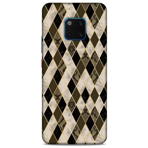 Mermer Desenli (2) Tema Kabı Bej Huawei Mate 20 Pro Kılıf