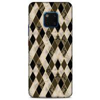 Mermer Desenli (2) Tema Kabı Bej Huawei Mate 20 Pro Kılıf