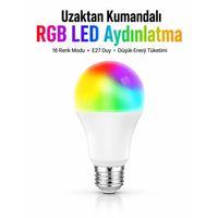 Kumanda Destekli Çok Renkli Akıllı Led Ampul