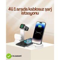 4 Cihazı Aynı Anda Şarj Edebilen Kablosuz Şarj İstasyonu – Çok Yönlü Ve Pratik Tasarım
