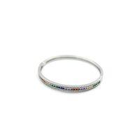 Zirkon Taşlı Bilezik - Gümüş