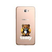 Samsung J7 Prime Teddy Desenli Premium Şeffaf Silikon Kılıf