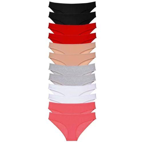 12 Adet Süper Eko Set Likralı Kadın Slip Külot Set 3