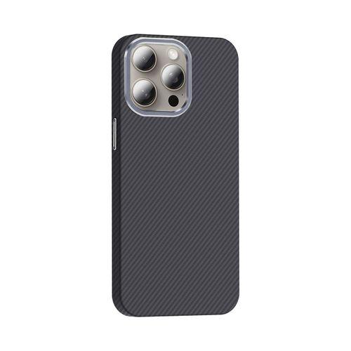 Apple iPhone 15 Pro Kılıf M-safe Şarj Özellikli Karbon Fiber Görünümlü Zore Gros Kapak