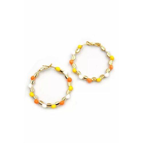 Mineli Halka Küpe - ÇOK RENKLİ