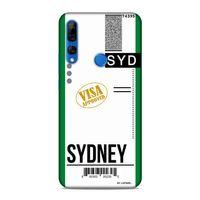 Huawei Y9 Prime 2019 Kılıf Uçak Bileti Sydney Arka Kapak Koruma Desenli Full Koruyucu