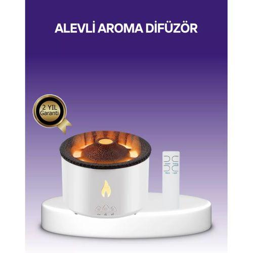 3d Alev Efektli Hava Nemlendirici – Uzaktan Kumandalı Ve 8 Saat Çalışma Süreli