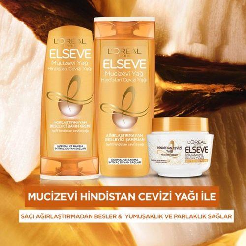 L'Oréal Paris Elseve Mucizevi Hindistan Yağı Ağırlaştırmayan Besleyici Şampuan 450 ml