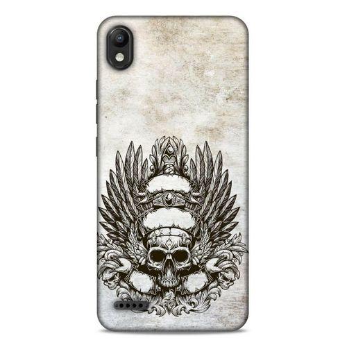 Lopard LG K20 2019 Uyumlu Kılıf Tattoo's (6) Silikon Kılıf Siyah Gri