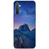Lopard Oppo Realme 5i Uyumlu Kılıf Gece'S (40) Fit Silikon Kılıf Mavi Gece