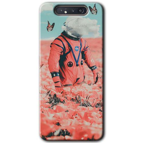 Potkal Hediye Fabrikası Samsung Galaxy A80 Kılıf HD Desen Baskılı Arka Kapak - Uzay Bahçesi