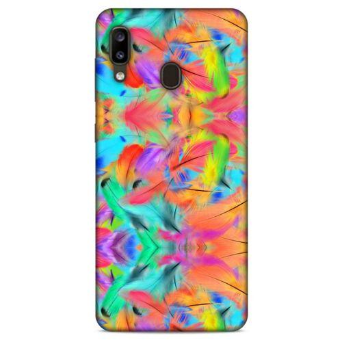 Samsung Galaxy A20 Kılıf Desenli Özel Seri Tüyler (32) Soft Silikon Kılıf