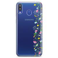 Samsung Galaxy M20 Kılıf Asma Çiçek Arka Kapak Koruma Desenli Full Koruyucu