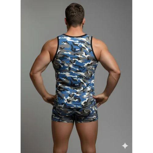 Erkek Kamuflaj Tank Top Boxer İç Çamaşır Takımı