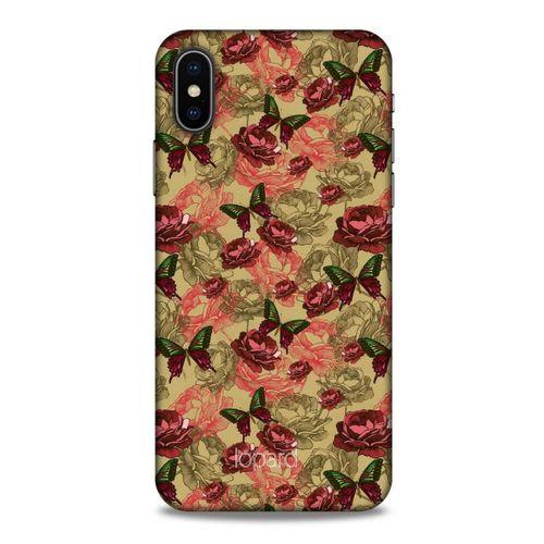 Apple Iphone X Kılıf Kelebek Etkisi (39) Liquid Crystal Kılıf Turuncu Yeşil