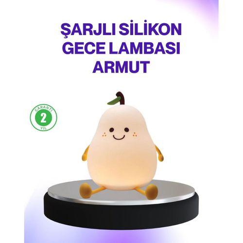 Şarjlı Armut Masa Lambası Renk Değiştiren Led Gece Işığı