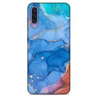 Samsung Galaxy A50s Uyumlu Kılıf Mavi Delisi (10) Full Koruma Kılıfı Mermer