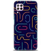 Huawei P40 Lite Kılıf HD Baskılı Kılıf - Renkli Çubuklar + Tam Ekran Koruyucu
