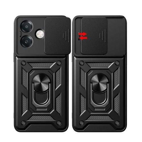 Oppo A3x 4G Kılıf Magnetik Standlı Kamera Korumalı Zore Sürgülü Vega Kapak