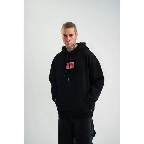 POLIZEI Premium Kalite Unisex Kapşonlu Dijital Patchli SweatShirt - Siyah