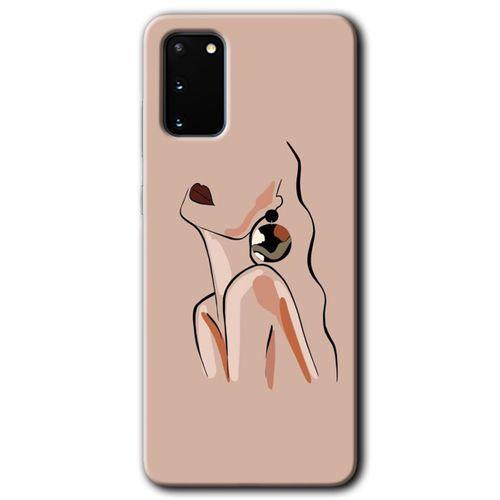 Potkal Hediye Fabrikası Samsung Galaxy S20 Kılıf HD Desen Baskılı Arka Kapak - Çizim Silüet