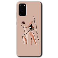 Potkal Hediye Fabrikası Samsung Galaxy S20 Kılıf HD Desen Baskılı Arka Kapak - Çizim Silüet