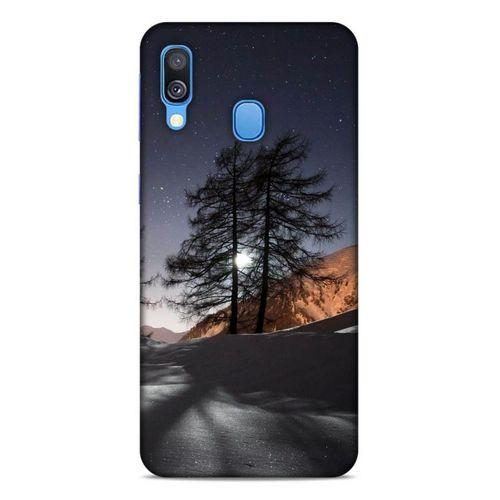 Lopard Samsung Galaxy A40 Uyumlu Kılıf Gece'S (48) Bumper Kılıf Kış Manzara