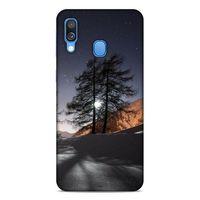 Lopard Samsung Galaxy A40 Uyumlu Kılıf Gece'S (48) Bumper Kılıf Kış Manzara