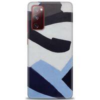 Samsung Galaxy S20 FE Kılıf HD Baskılı Kılıf - Gri Mavi + Tam Ekran Koruyucu